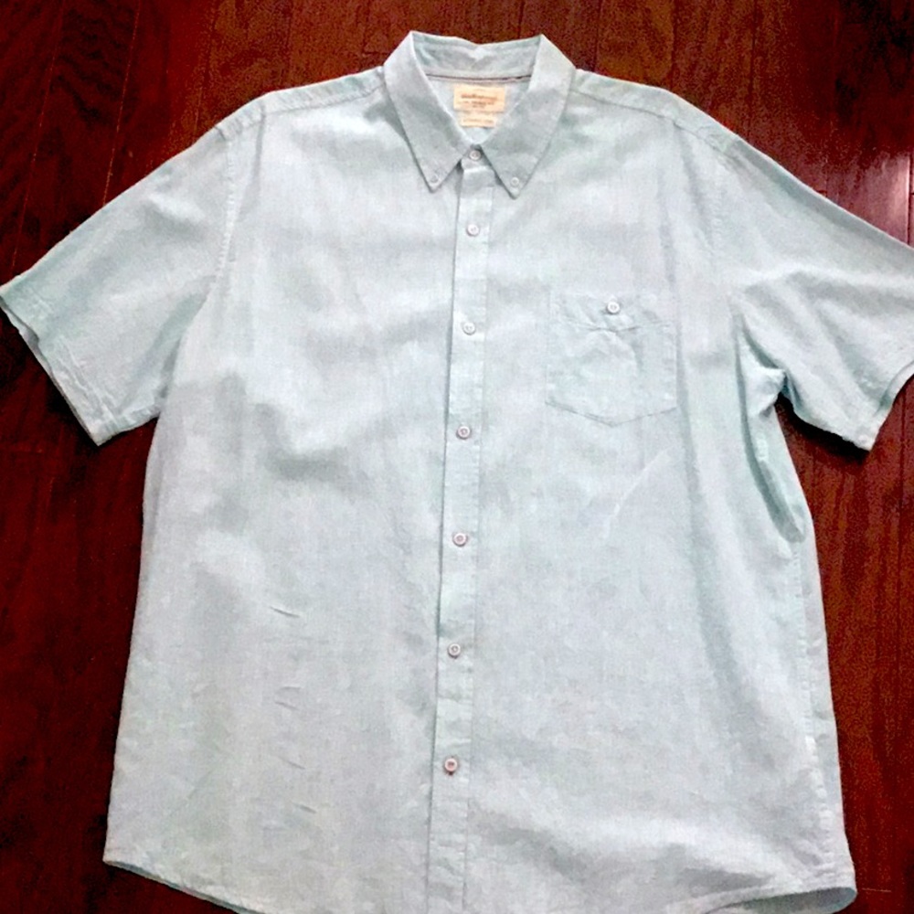 NWOT Mens Original Weatherproof Vintage Style Brand Washable Linen Shirt Sz XL